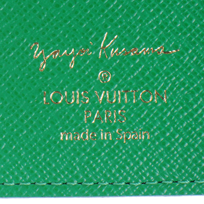 Louis Vuitton Monogram Kusama Town Small Ring Agenda Green 7 of 8