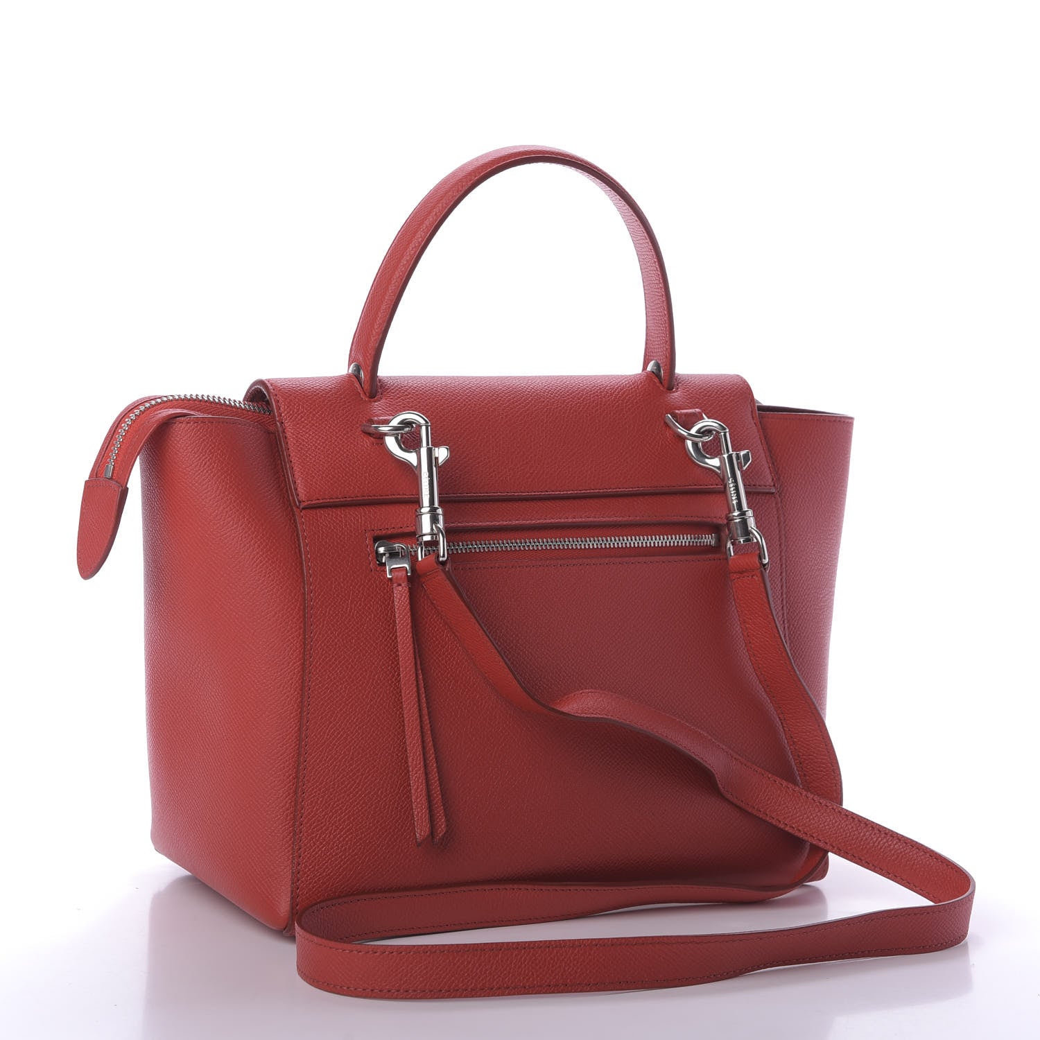 Celine Baby Grained Calfskin Micro Belt Bag Coquelicot 3 of 11