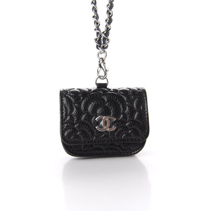 Chanel Caviar Camellia Embossed Airpods Pro Case Black 5 of 9