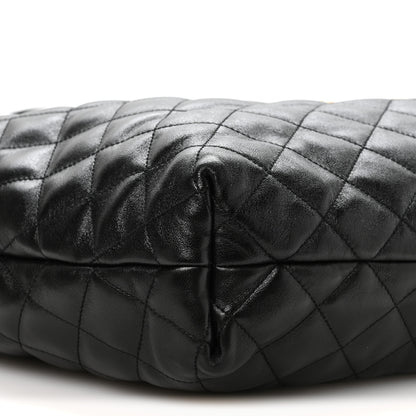 Saint Laurent Lambskin Quilted Maxi Icare Shopping Tote Black 9 of 11