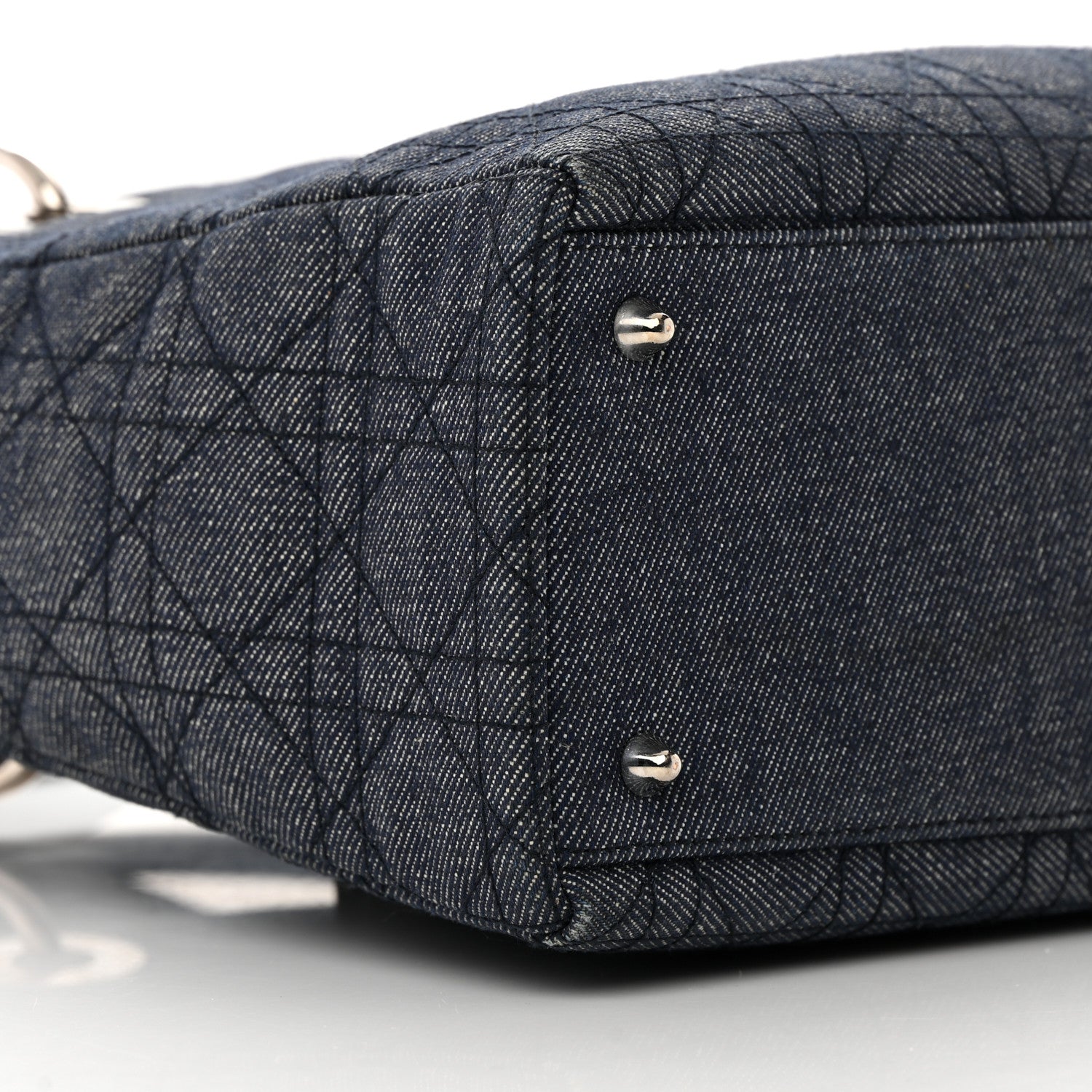 Christian Dior Denim Cannage Medium Lady Dior Black 9 of 21