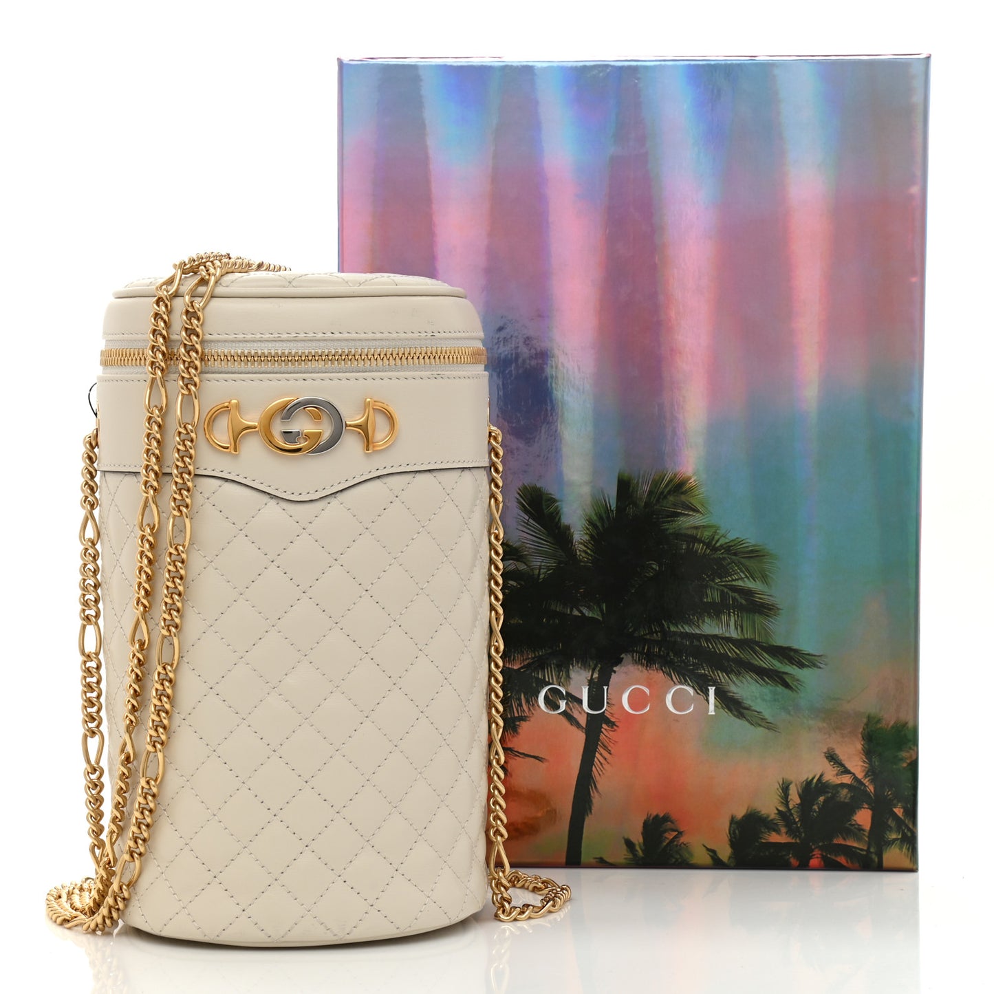 Calfskin Trapuntata Zumi Belt Bag Off White