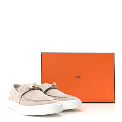 Hermes Suede Goatskin Game Slip On Sneakers 38 Beige Esquisse 10 of 10