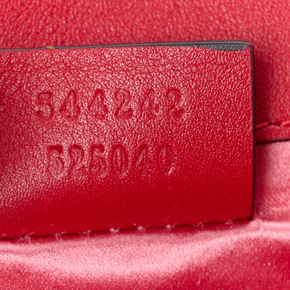 Gucci Velvet Crystal Square G Shoulder Bag Red 7 of 14