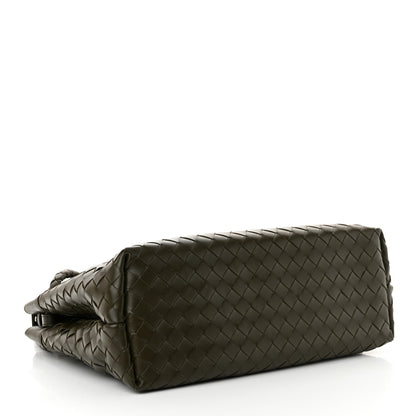 Bottega Veneta Calfskin Intrecciato Medium Andiamo Messenger Bag Kaki 4 of 10
