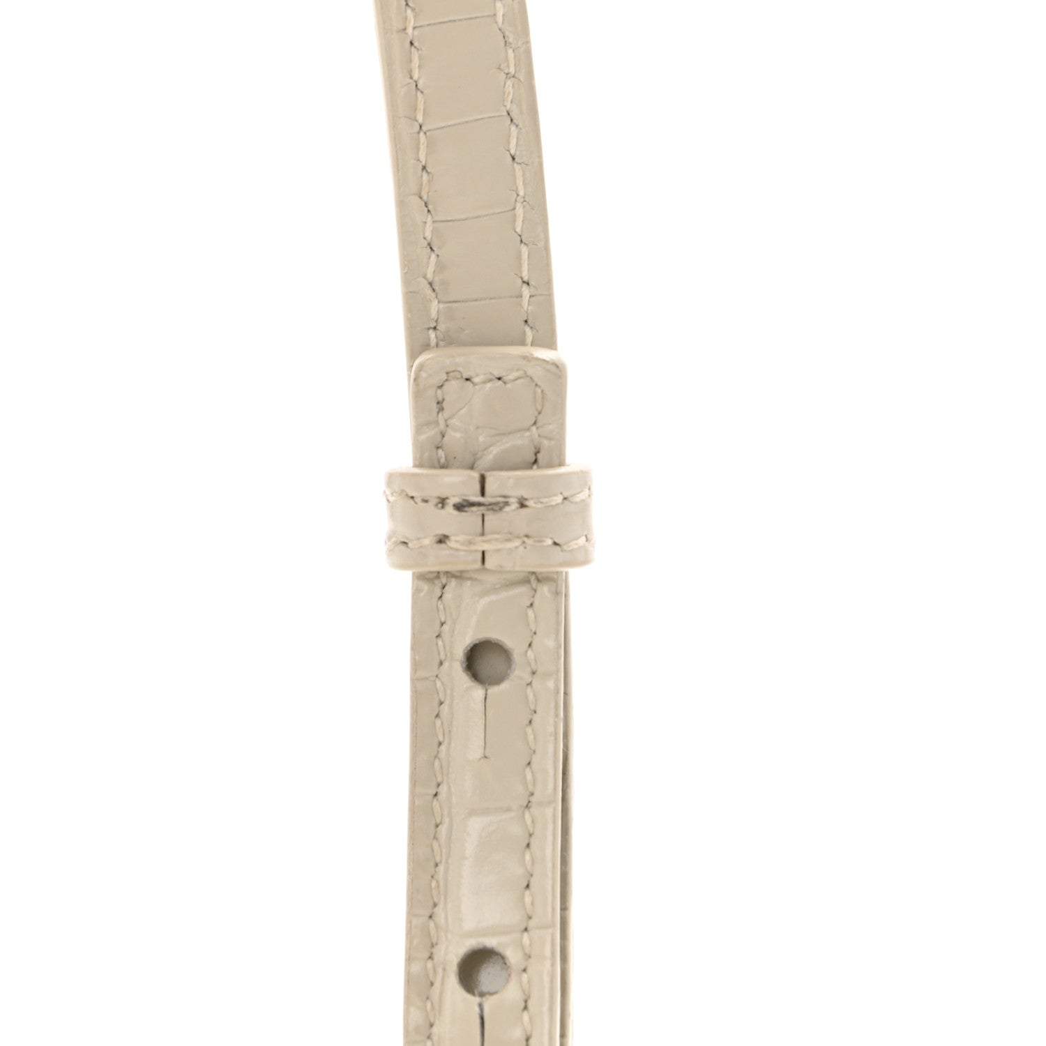 Saint Laurent Crocodile Embossed Mini Classic Monogram Cassandra Top Handle Crema Soft 12 of 12