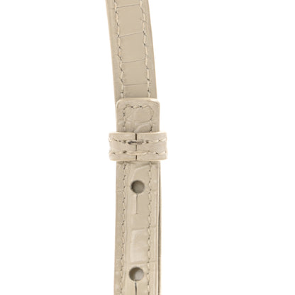 Saint Laurent Crocodile Embossed Mini Classic Monogram Cassandra Top Handle Crema Soft 12 of 12