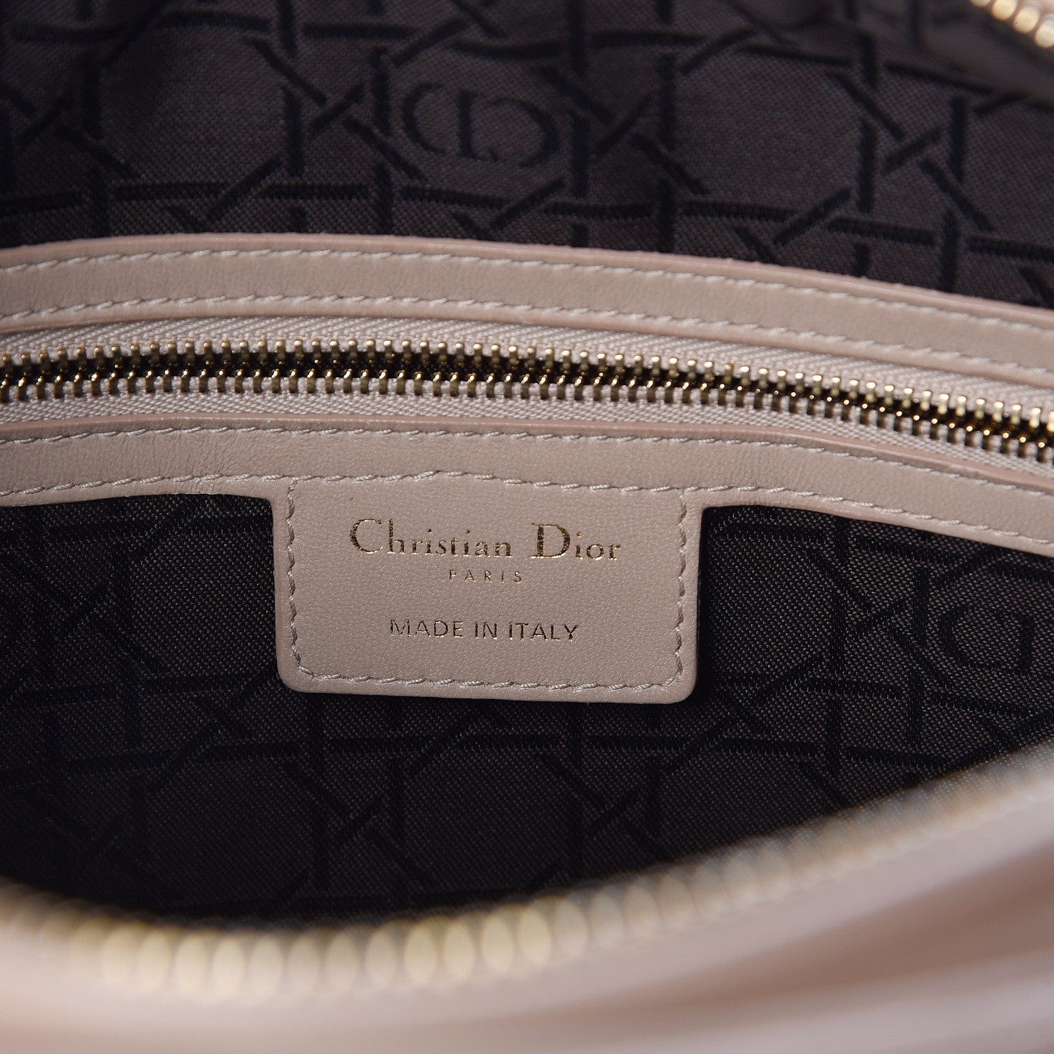Christian Dior Lambskin Cannage Large Lady Dior Beige 6 of 11