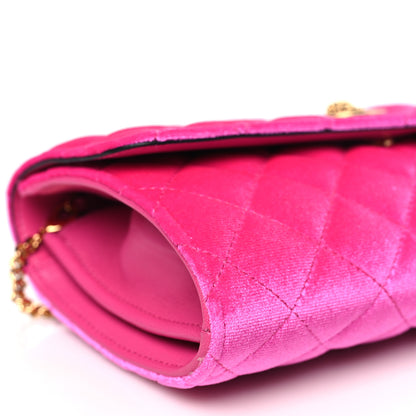 Versace Velvet Quilted Medusa Wallet On Chain Pink 8 of 9