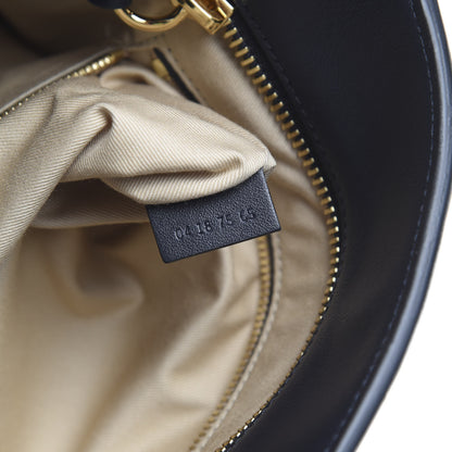 Chloe Smooth Calfskin Little Horses Embroidered Tao Zipped Tote Full Blue 6 of 10