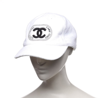 Chanel Terry Cotton CC Logo Hat Cap M White 2 of 6