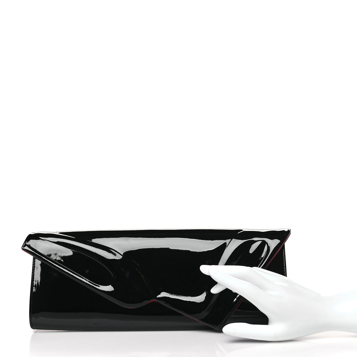 Christian Louboutin Patent Pigalle Clutch Black 2 of 9
