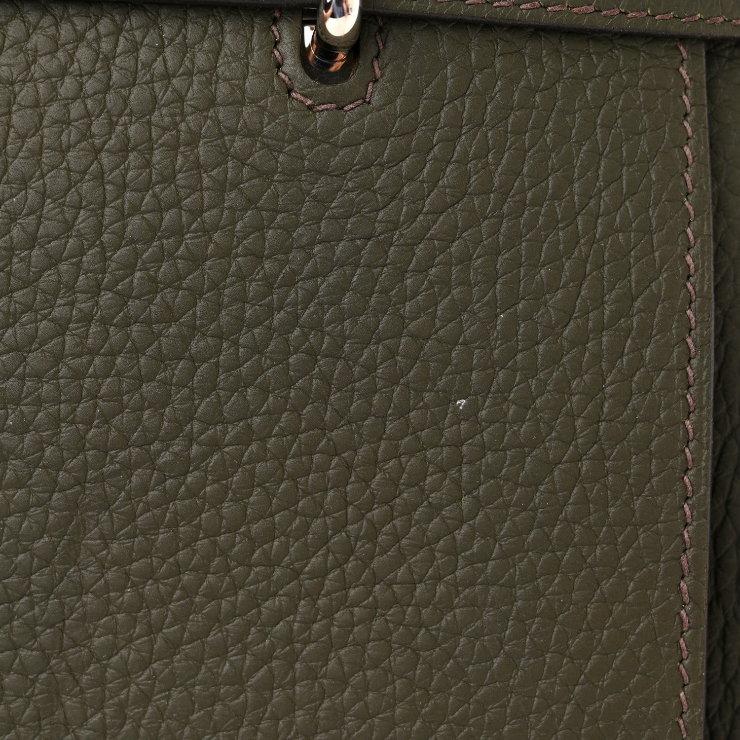 Hermes Taurillon Clemence Jypsiere 34 Vert De Gris 11 of 11