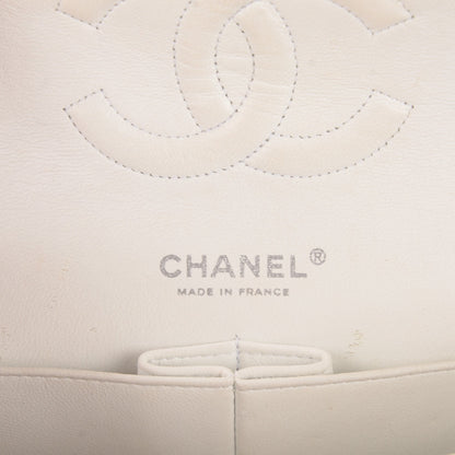 Chanel Caviar Quilted Medium Double Flap White 7 of 9