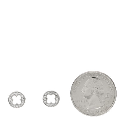 Louis Vuitton 18K White Gold Diamond Empreinte Stud Earrings 2 of 4