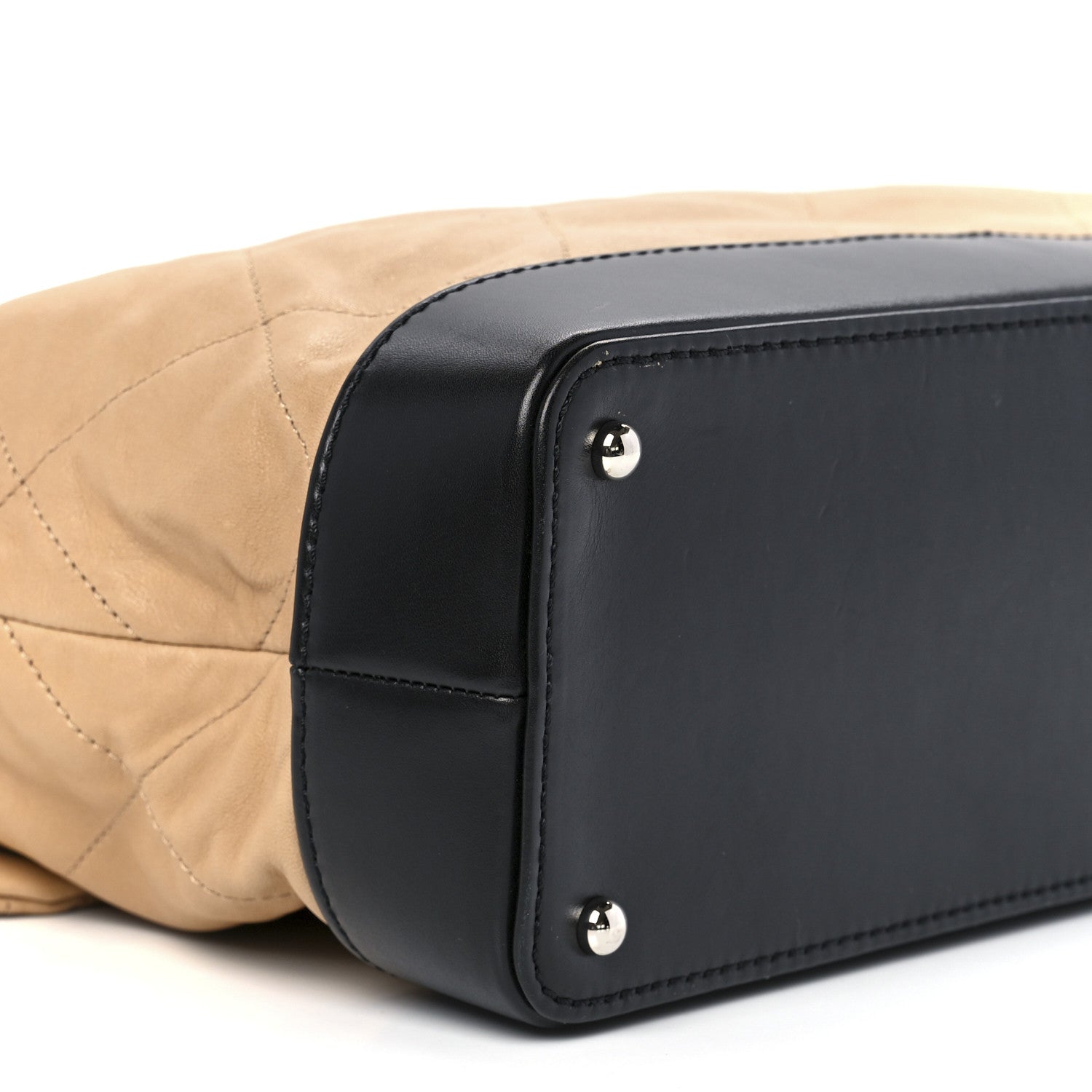 Chanel Calfskin Quilted VIP Flap Beige Black 10 of 11
