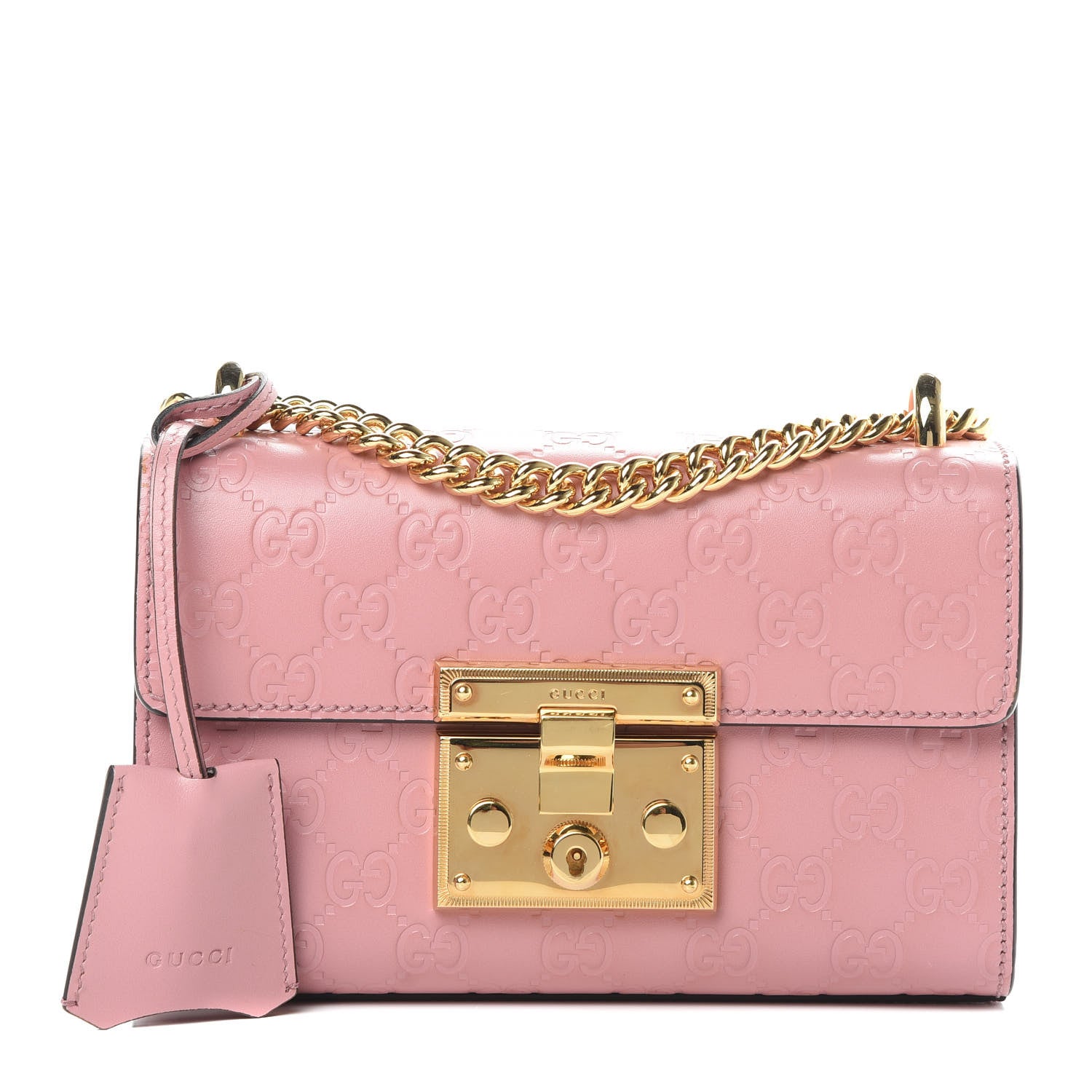 Gucci Guccissima Small Padlock Shoulder Bag Rose Baby Candy 1 of 11
