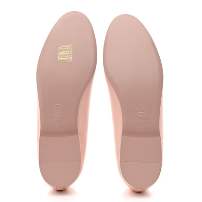 Chanel Lambskin Cap Toe CC Ballerina Flats 36.5 Light Pink Dark Pink 5 of 9