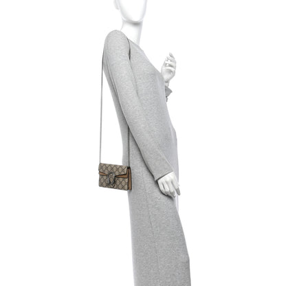 Gucci GG Supreme Monogram Super Mini Dionysus Shoulder Bag Taupe 2 of 12