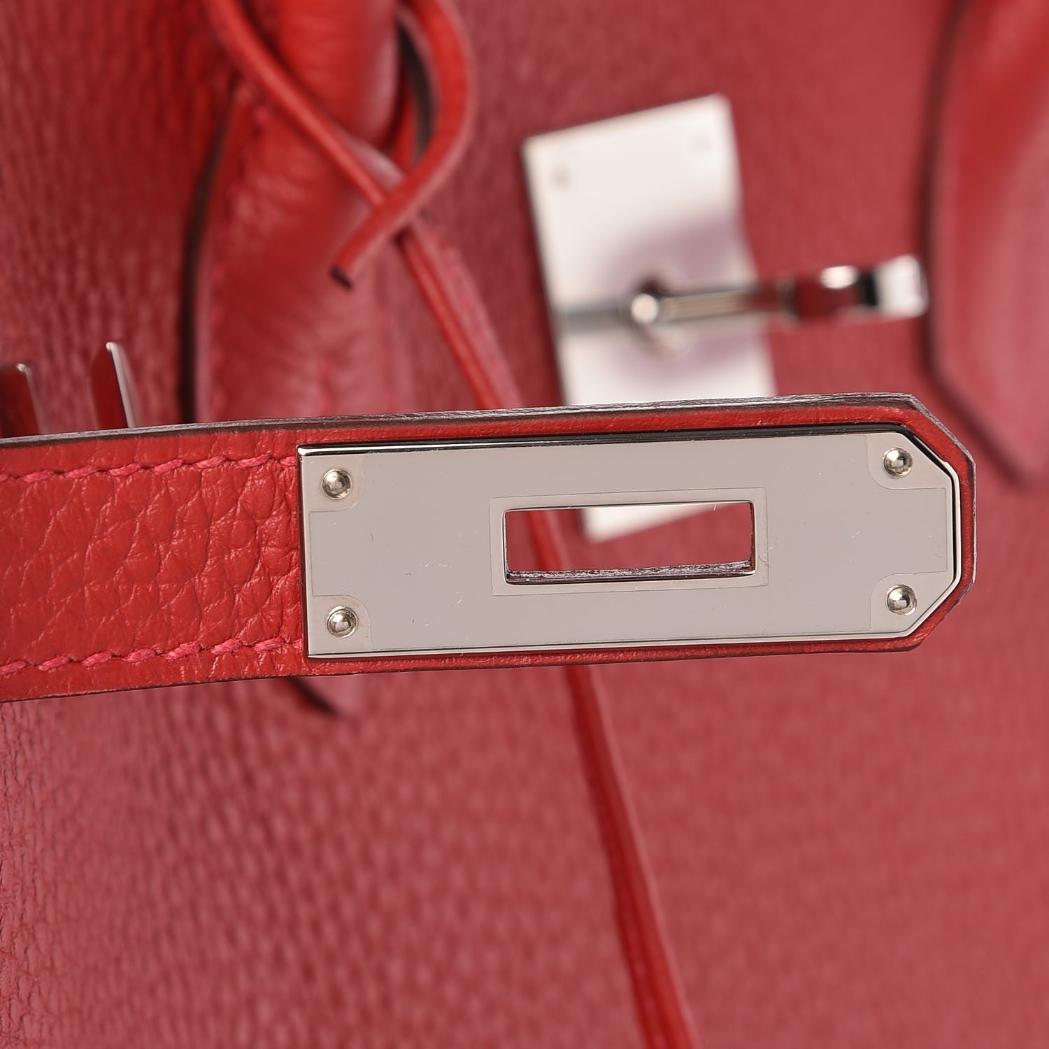 Hermes Taurillon Clemence Birkin 35 Rouge Casaque 22 of 30