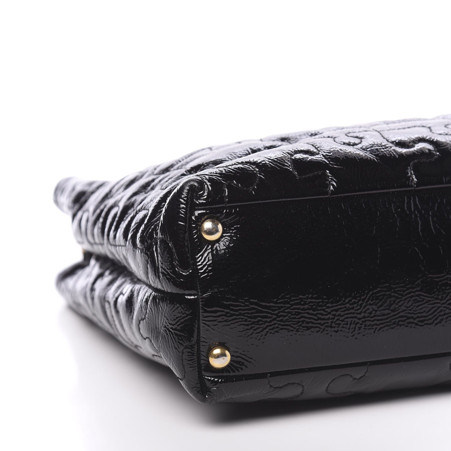 Chanel Crackled Patent Puzzle Tote Black 11 of 14