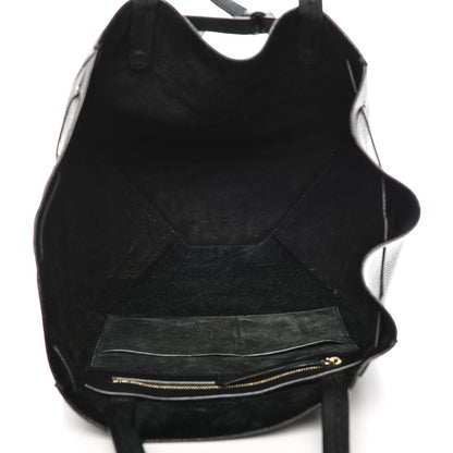 Celine Soft Grained Calfskin Small Belt Cabas Phantom Black 5 of 9