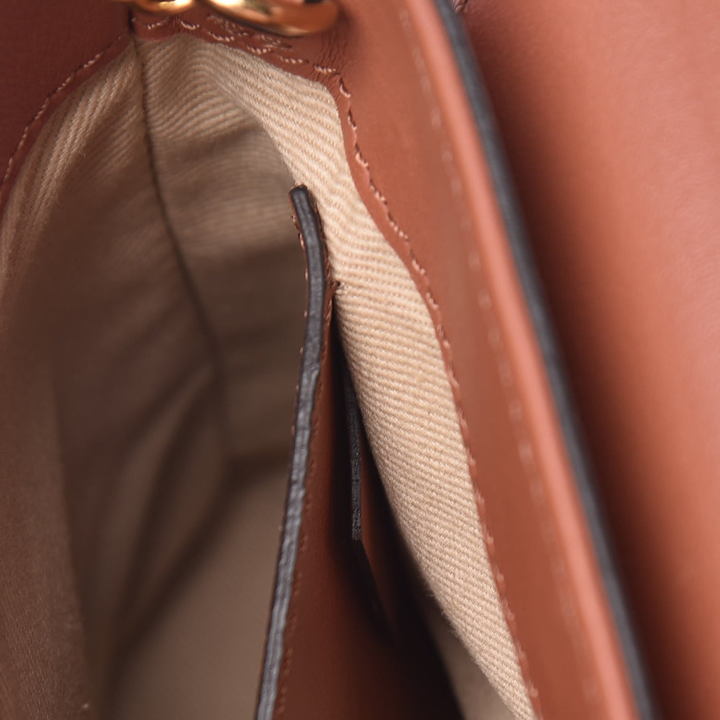 Calfskin Crocodile Embossed Small Aby Lock Chestnut Brown