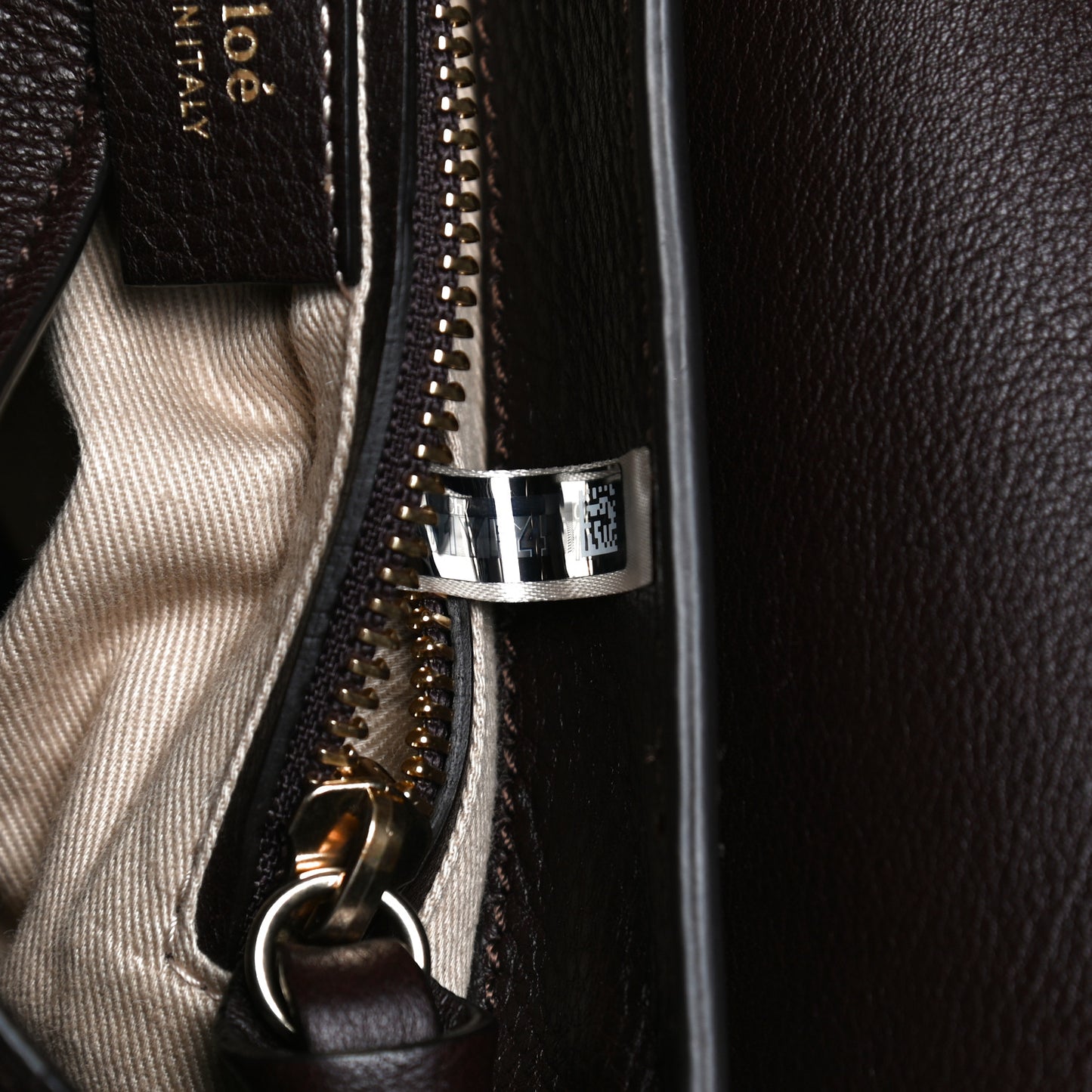 Suede Calfskin Small Faye Backpack Carbon Brown