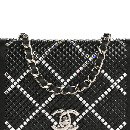 Chanel Lambskin Crystal Quilted Mini Chain Belt Bag Black 8 of 12