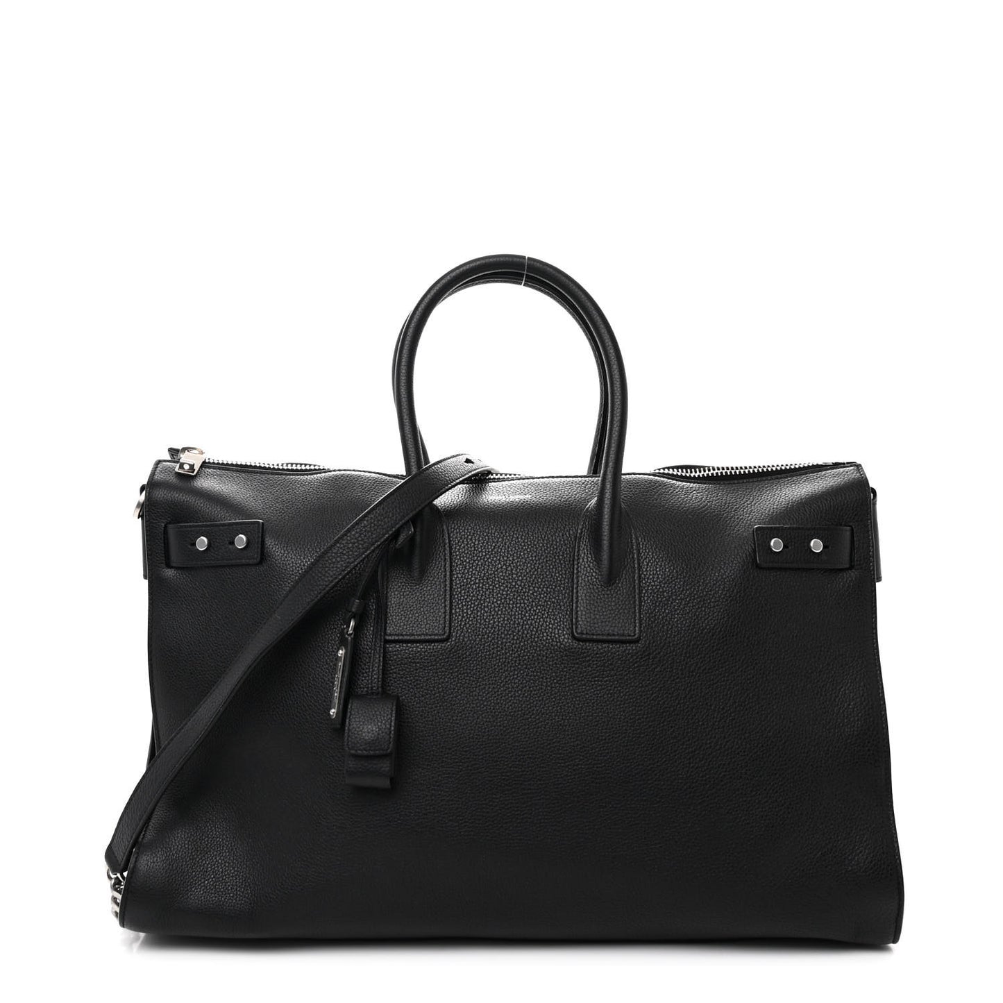 Grained Calfskin Medium Souple Sac De Jour Duffle Black