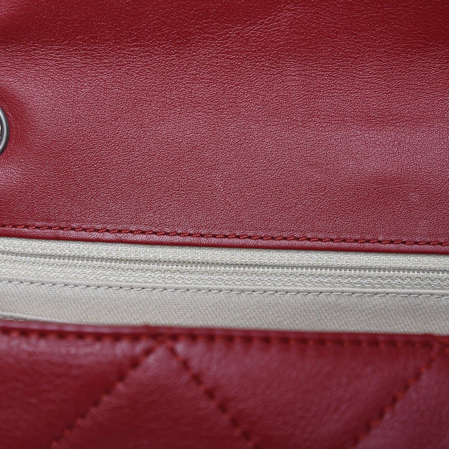 Calfskin Quilted In The Business Flap Dark Red
