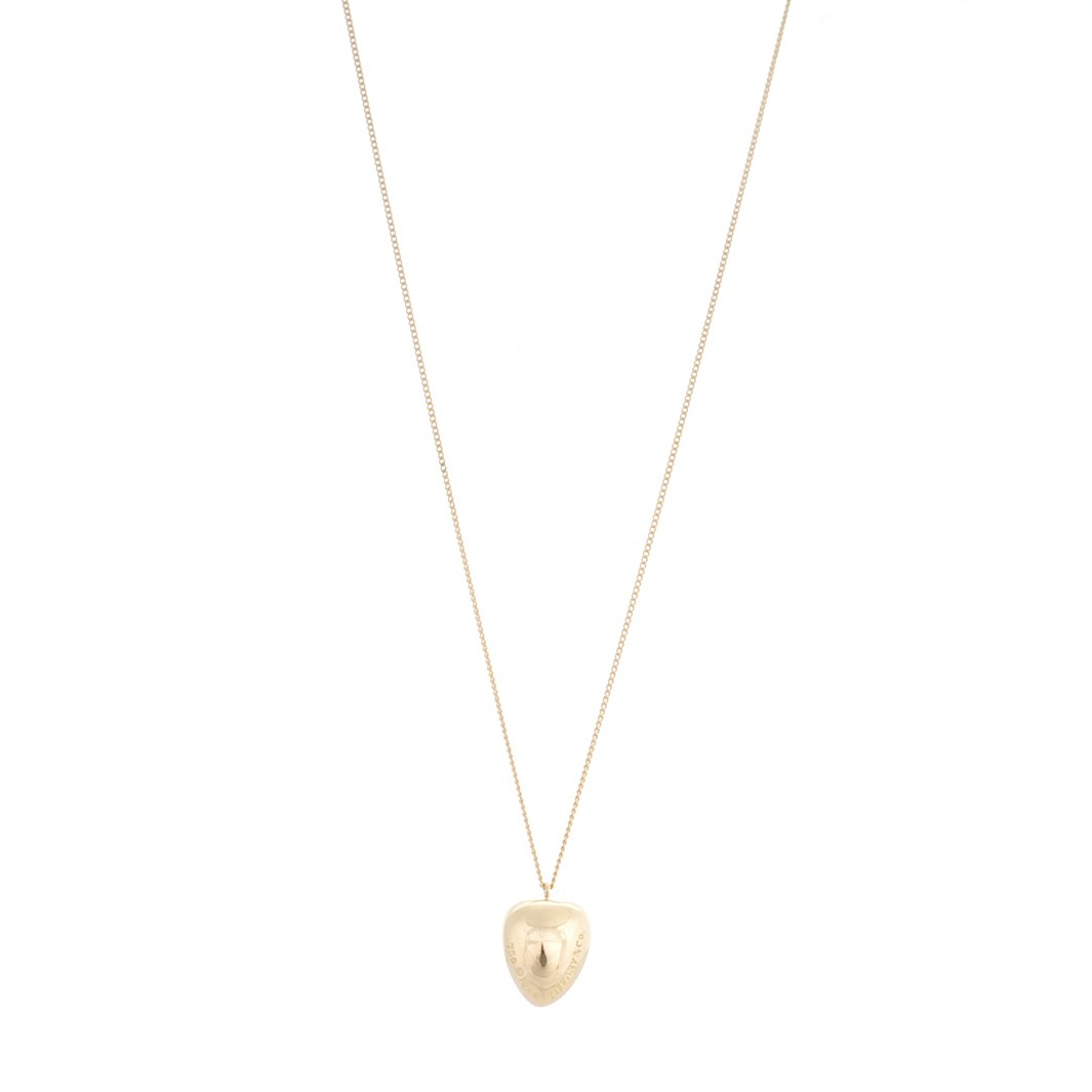 Tiffany Vintage 18K Yellow Gold Angela Cummings Heart Pendant Necklace 1 of 5