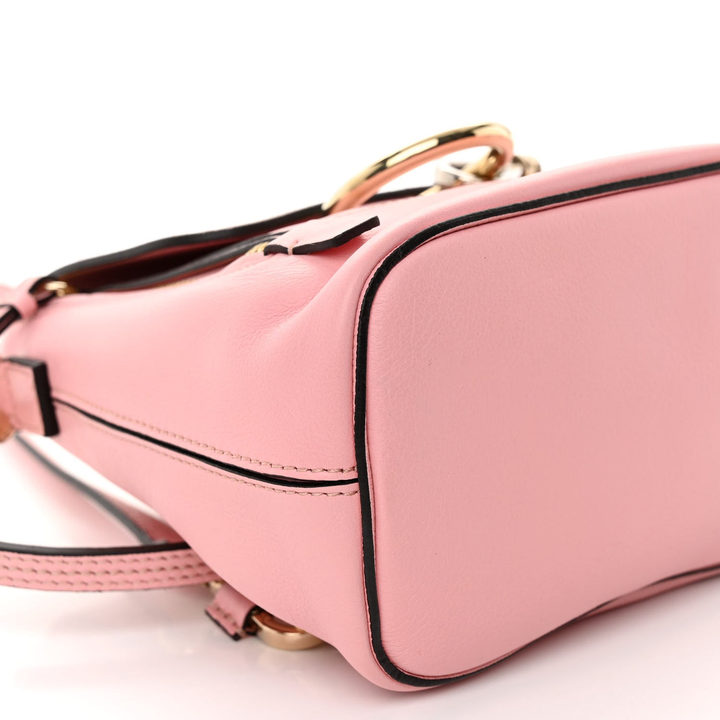 Suede Calfskin Mini Faye Backpack Washed Pink