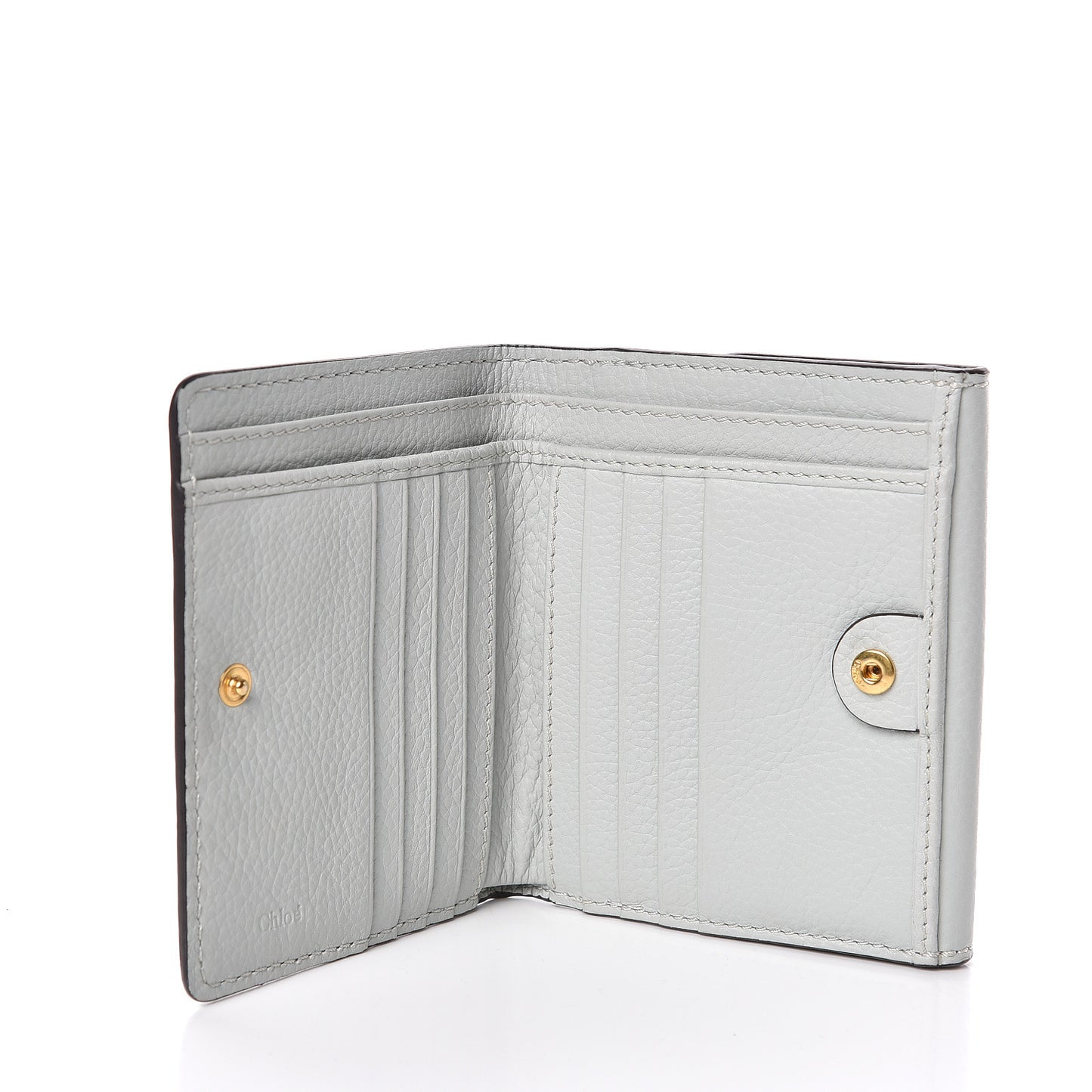 Grained Calfskin Marcie Square Wallet Atoll Blue