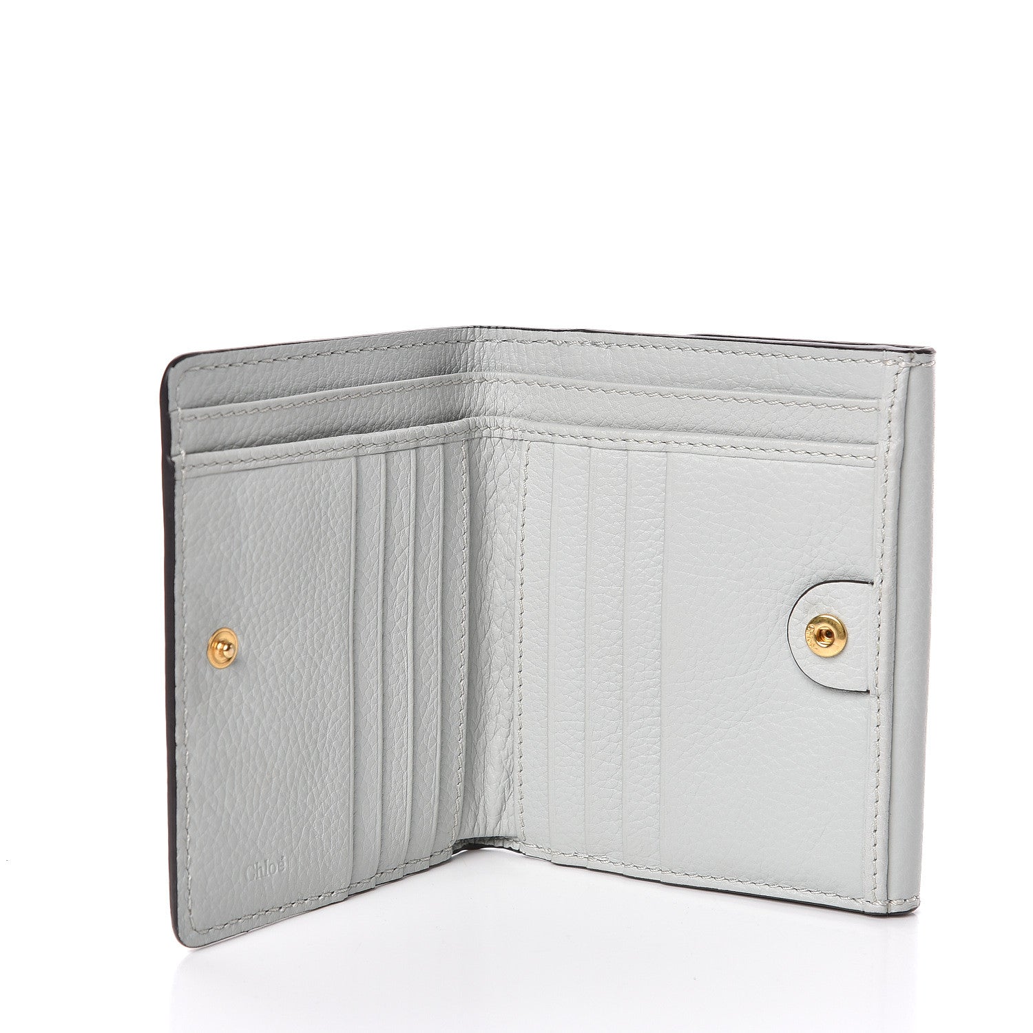 Chloe Grained Calfskin Marcie Square Wallet Atoll Blue 5 of 5
