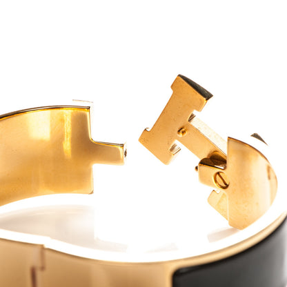 Hermes Enamel Wide Clic Clac H Bracelet PM Black 4 of 5