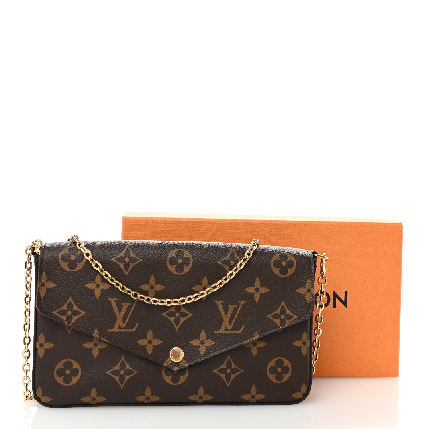 Louis Vuitton Monogram Pochette Felicie Chain Wallet Fuchsia 11 of 11