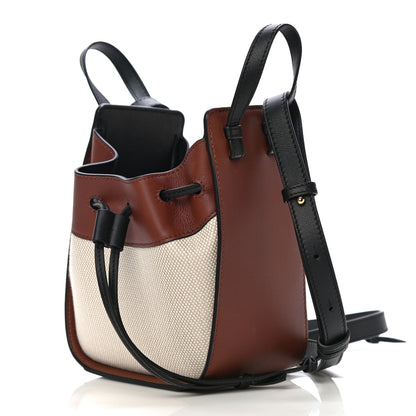 Loewe X Spirited Away Calfskin Textile Susuwatari Mini Hammock Shoulder Bag Havane Ecru 3 of 9