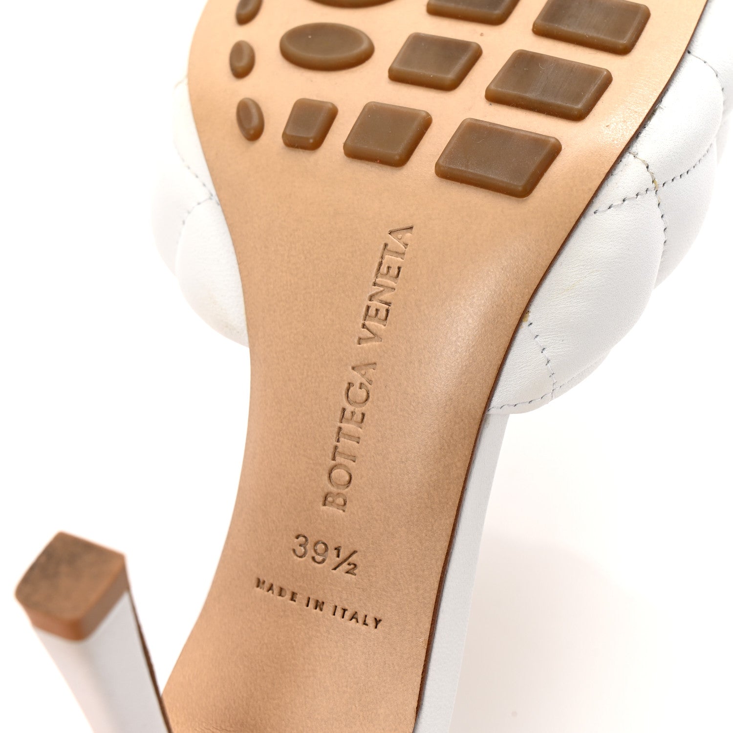 Bottega Veneta Nappa Matelasse Padded Mule Sandals 39.5 Optic White 7 of 10