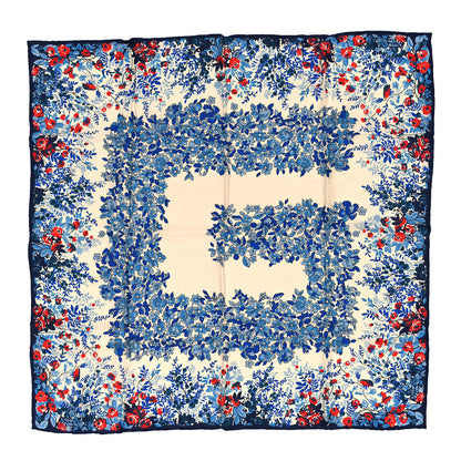 Gucci Silk Twill G Garden Square Scarf Periwinkle Blue 1 of 3