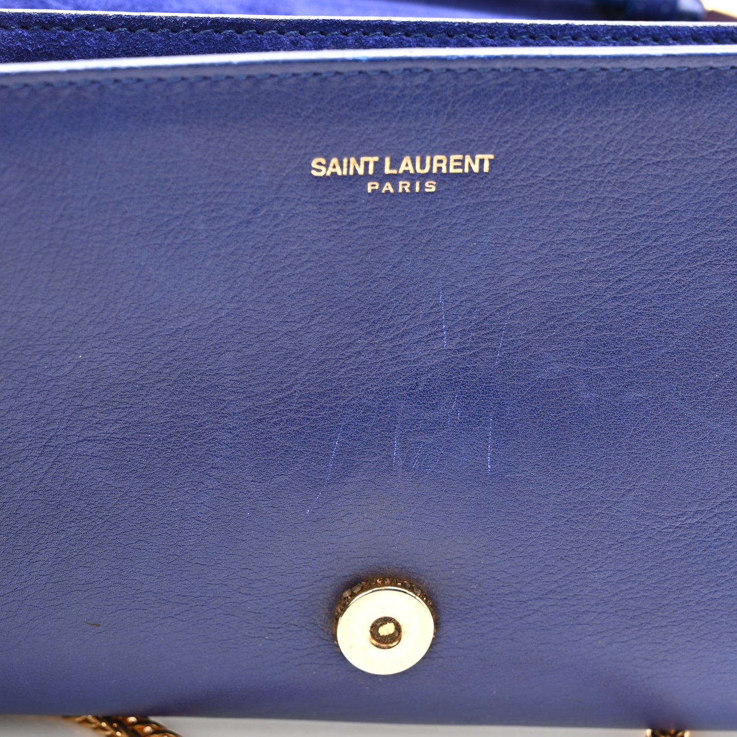 Calfskin Small Classic Y Satchel Blue