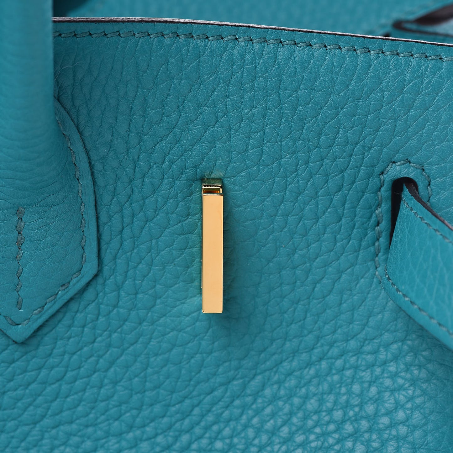 Taurillon Clemence Birkin 30 Bleu Paon