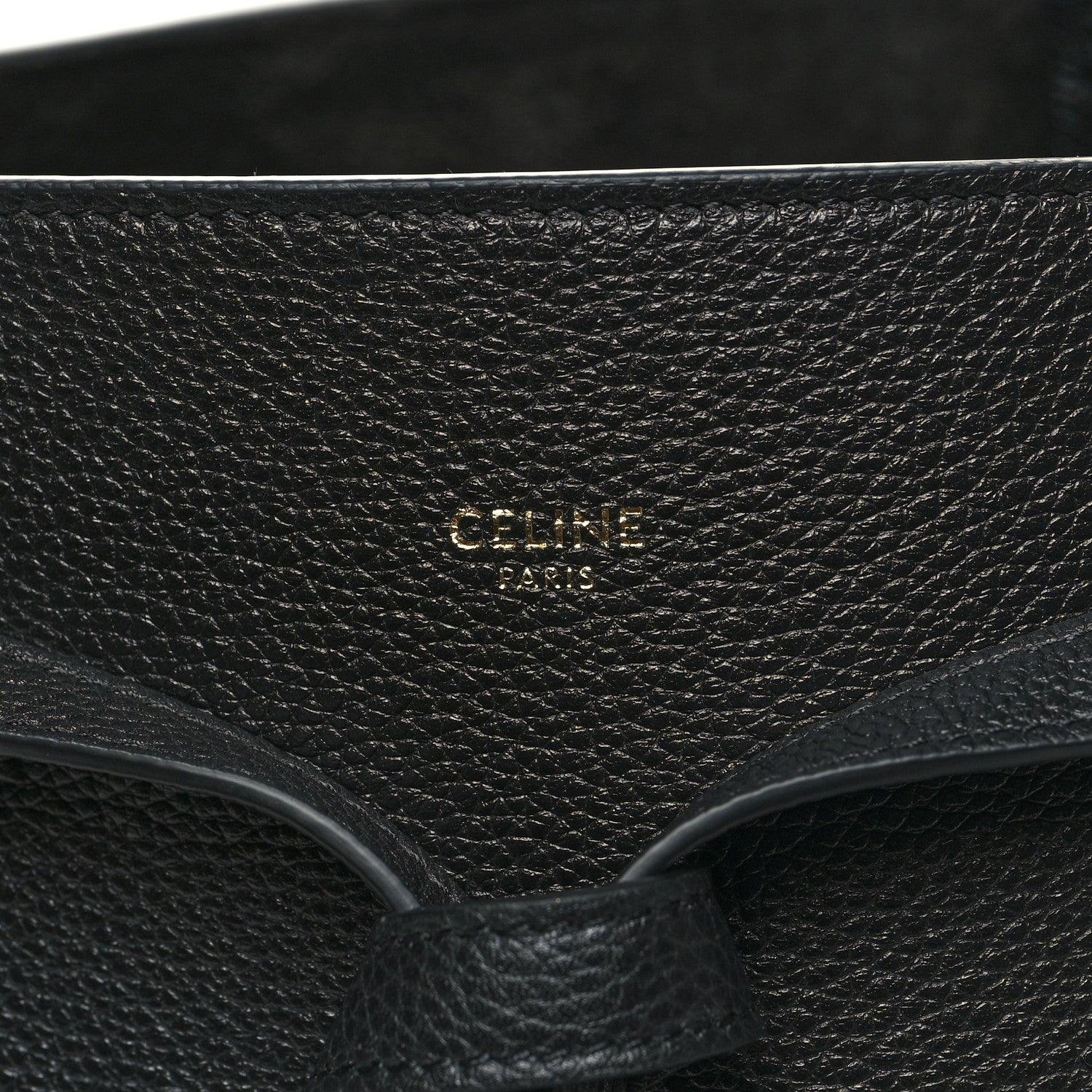 Celine Soft Grained Calfskin Small Belt Cabas Phantom Black 6 of 10