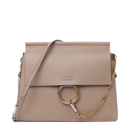 Chloe Calfskin Medium Faye Shoulder Bag Biscotti Beige 1 of 8