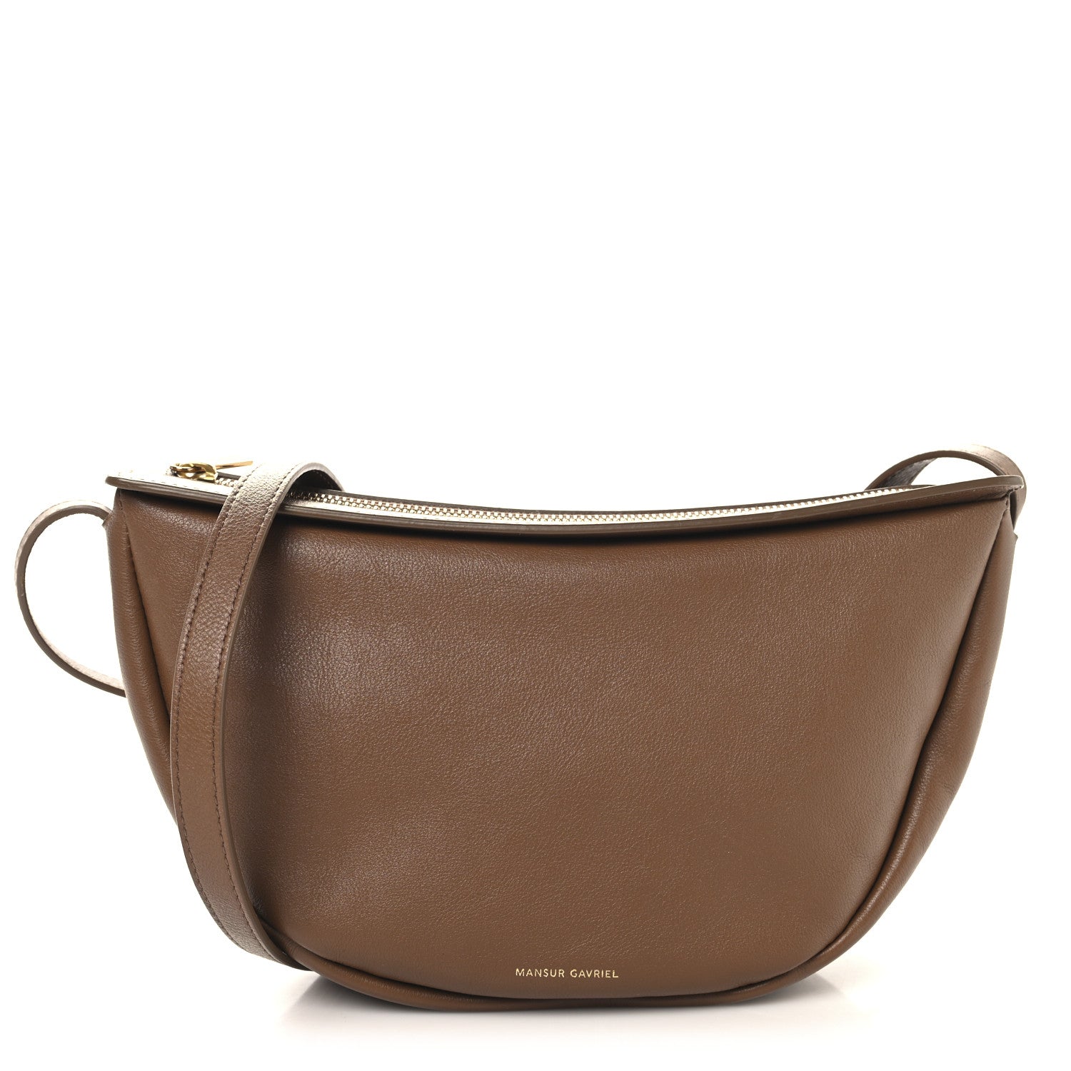 Mansur Gavriel Soft Calfskin Moon Sling Bag Brown 1 of 10