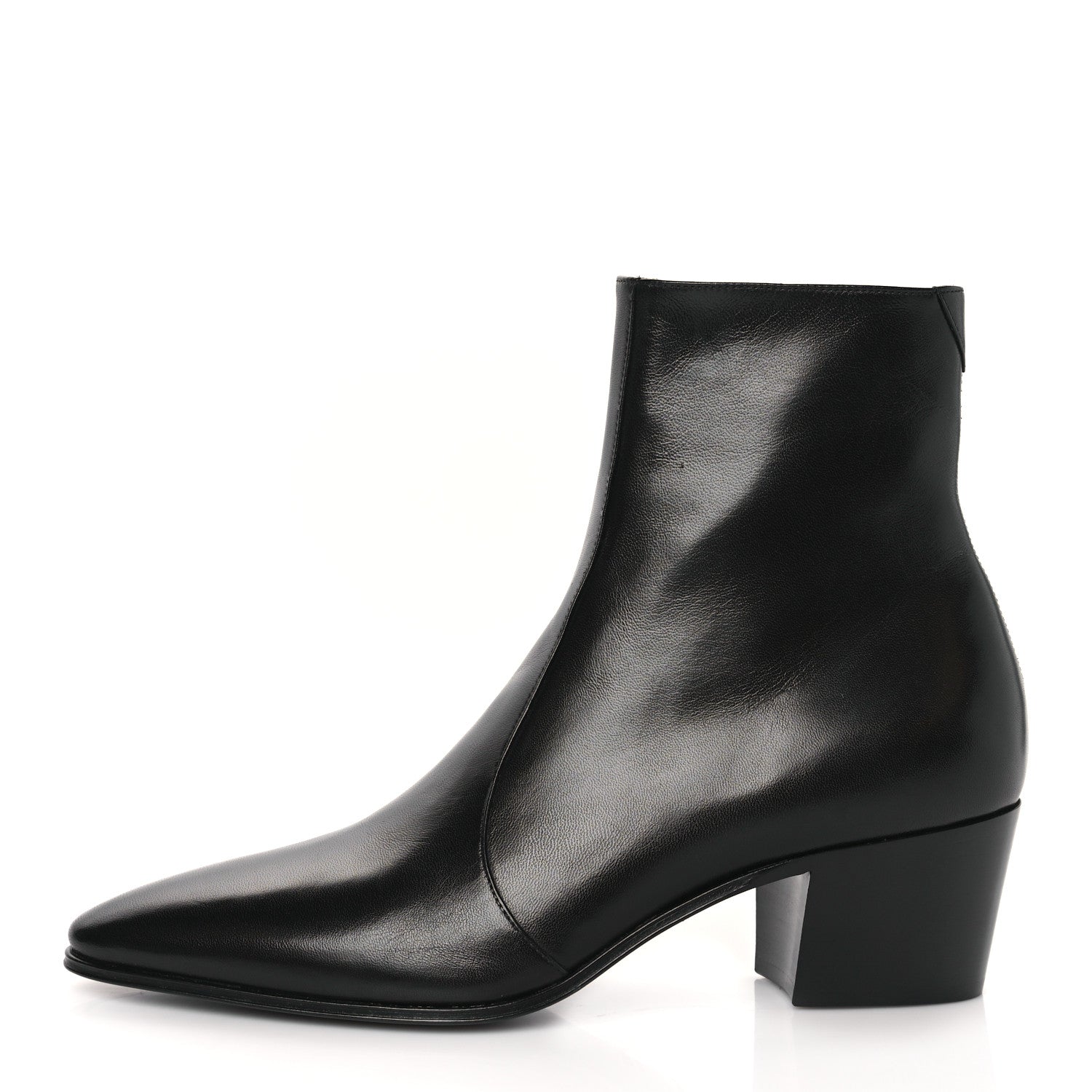 Saint Laurent Incrociato Muriel Vassili 60 Ankle Zip Boots 39 Black 1 of 8