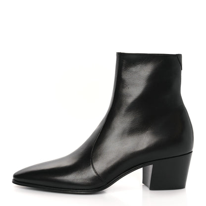 Saint Laurent Incrociato Muriel Vassili 60 Ankle Zip Boots 39 Black 1 of 8