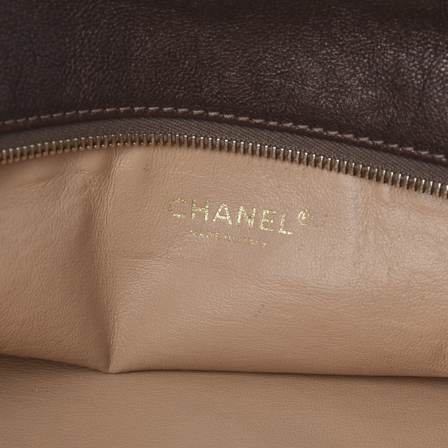 Chanel Goatskin Medium Luxe Ligne Bowler Brown 11 of 12