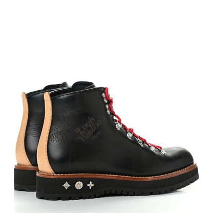 Louis Vuitton Calfskin Maxi Damier Perforated Alpinist Ankle Boots 9 Black 4 of 11