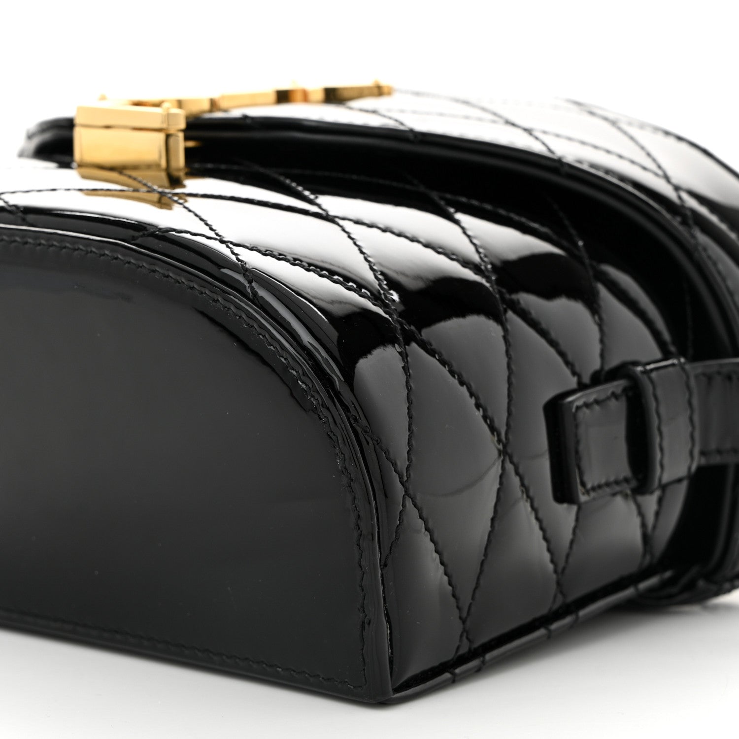 Saint Laurent Patent Matelasse Monogram June Box Bag Black 10 of 10